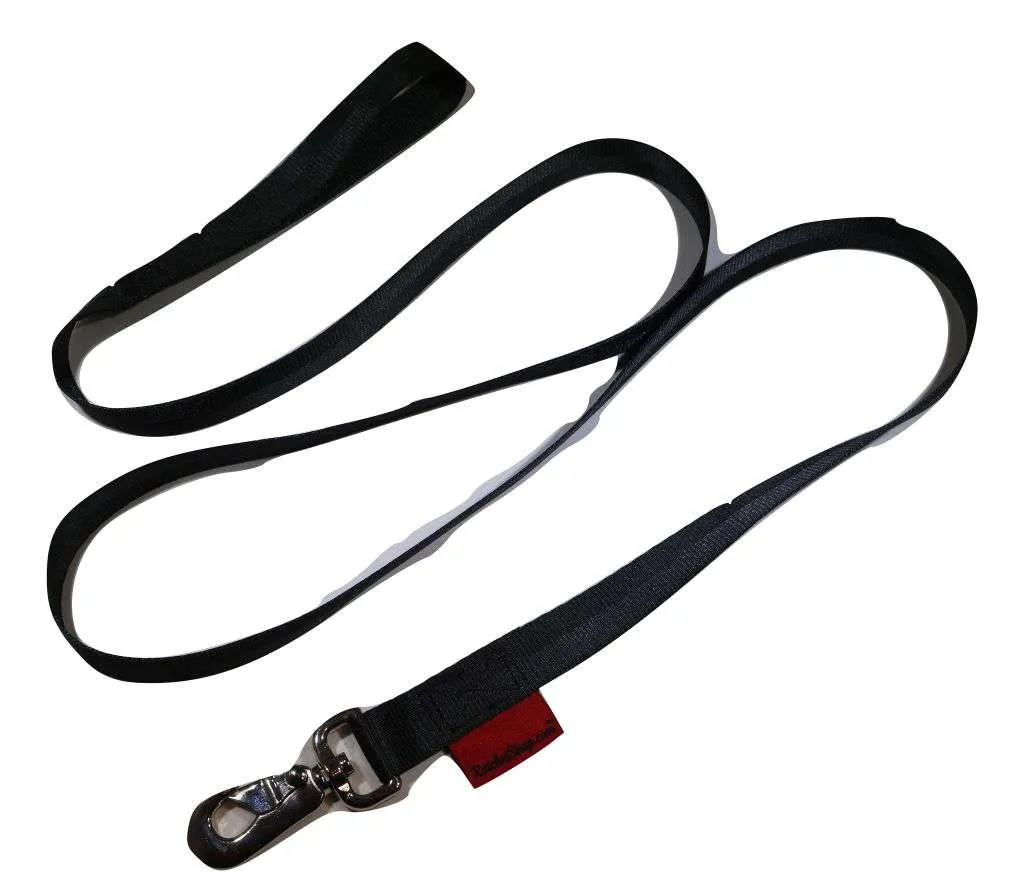 1" x 5.5 Ft Soft Black Pet Leash with Snap Hook | PL105SNBK