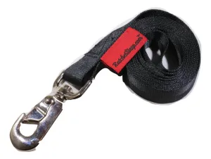 1" x 5.5 Ft Soft Black Pet Leash with Snap Hook | PL105SNBK