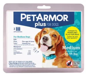 3 CT. PET ARMOR PLUS FLEA & TICK TOPICAL DOG