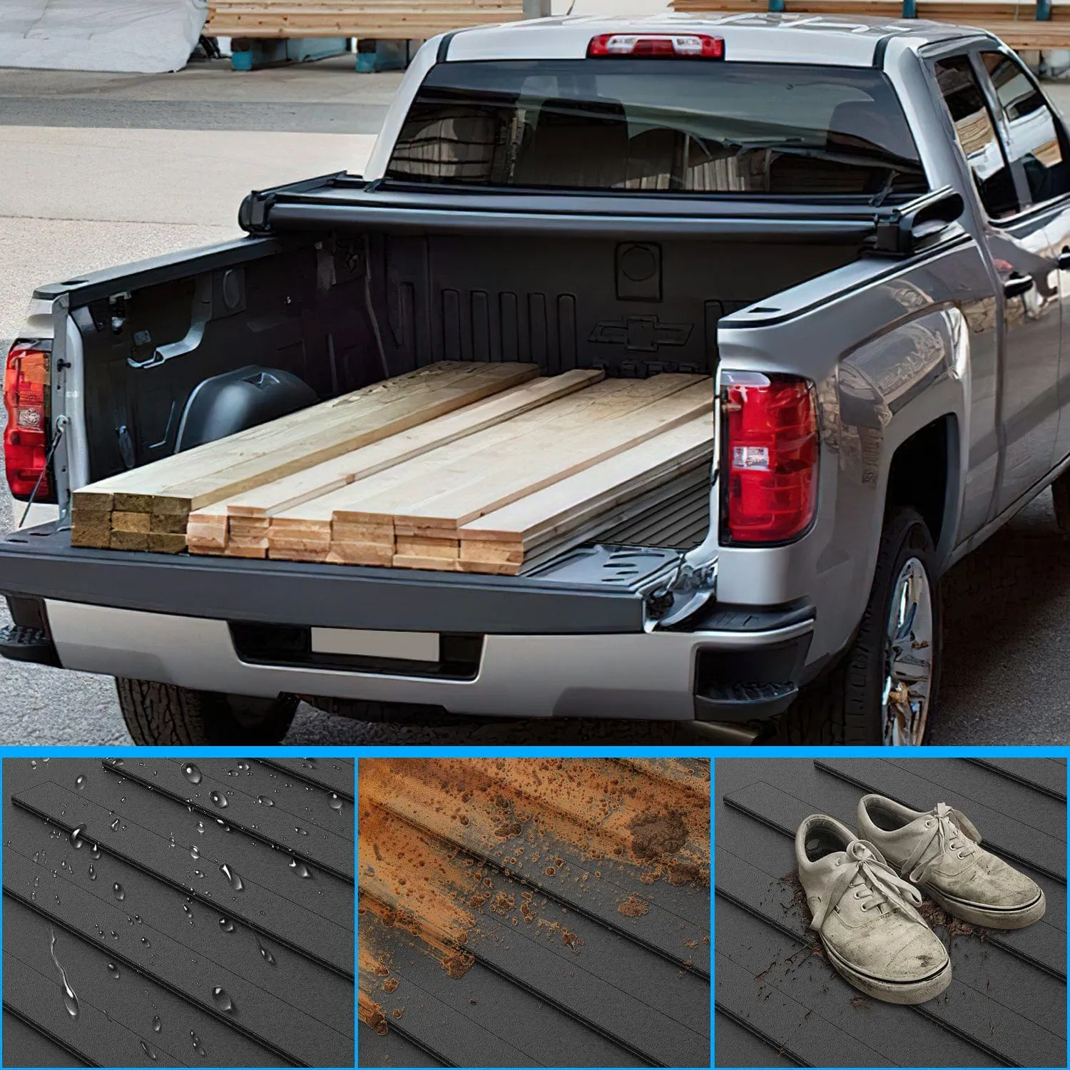 5.7ft Rubber Short Bed For 2014-2018 Chevy Silverado 2015-2019 GMC Sierra 2500 3500 HD