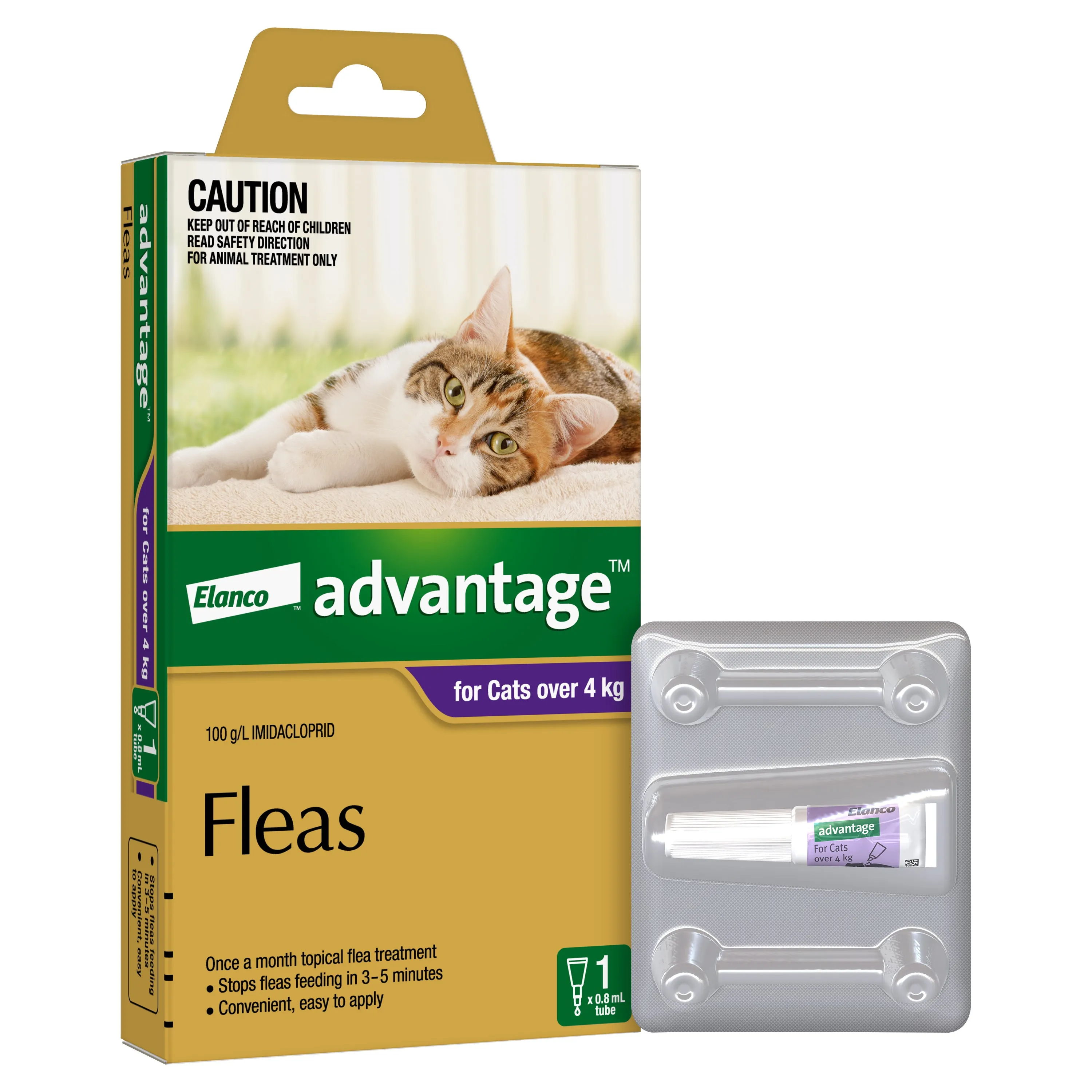 Advantage - Flea Treatment for Cats over 4kg (1pk)