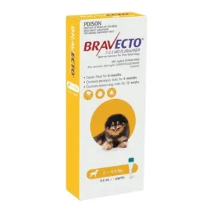 BRAVECTO Flea & Tick Spot On Treatment <4.5 Dog