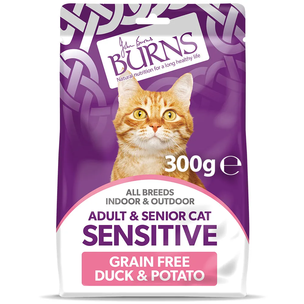 Burns | Original Grain Free Sensitive Cat Food | Gluten Free Duck & Potato - Adult & Senior