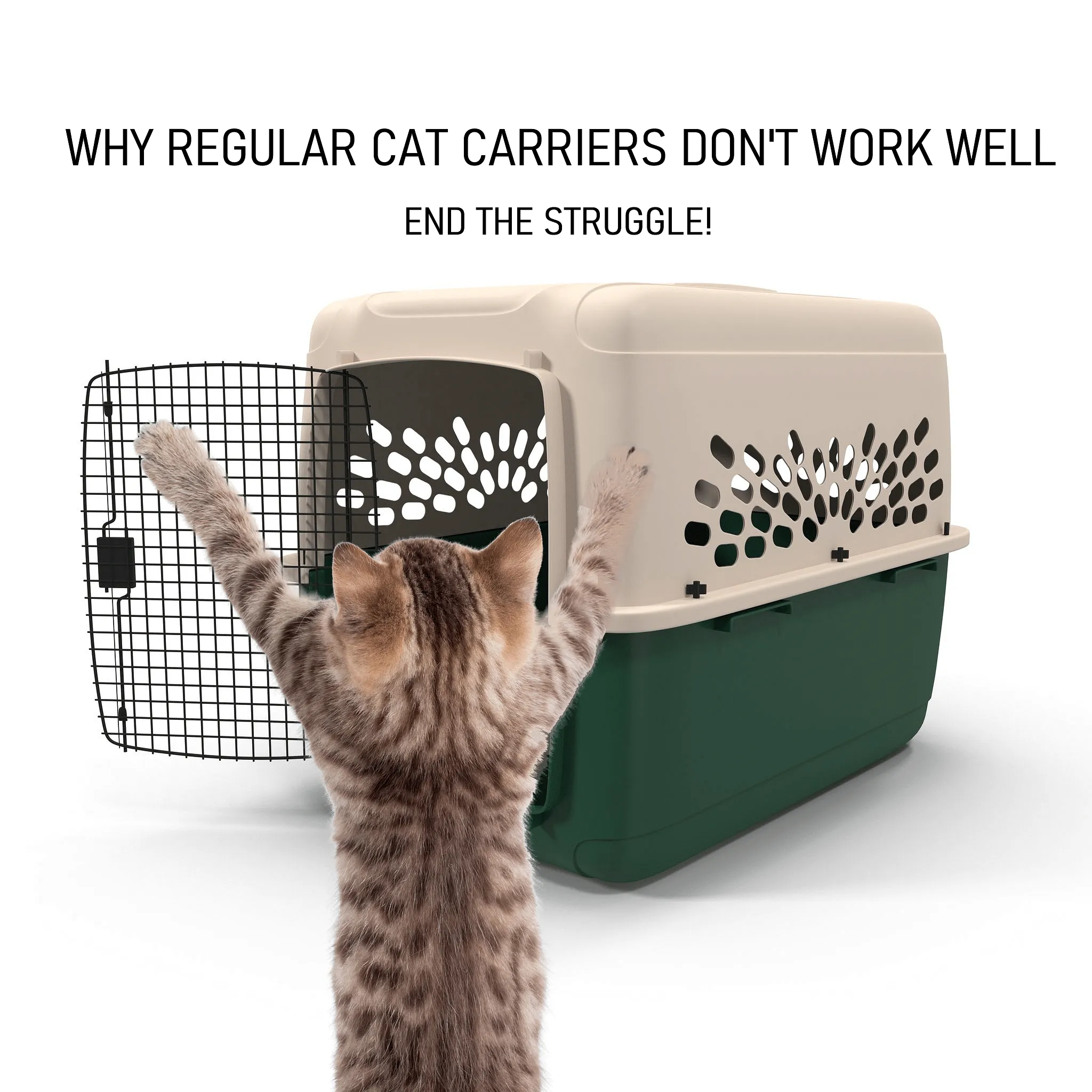 Cat & Pet Carrier For Scared & Special Needs Cats - (Last Pet Carriers Available-We Will No Longer Carrier Anymore)Generous Wide Opening, Top Loading Hard Carriers for Cats & Small Animals - in Pink, Blue, Orange & Purple