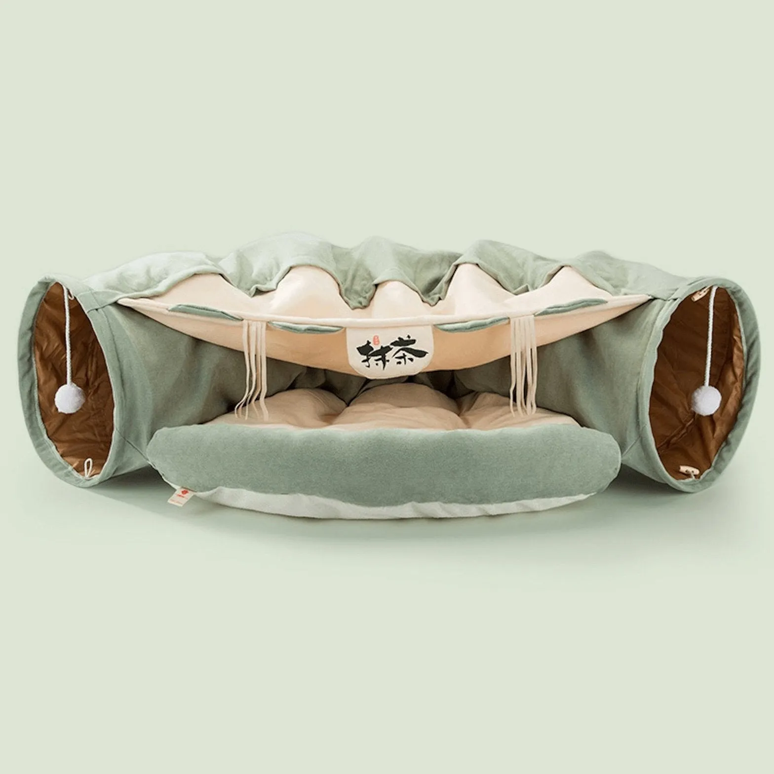 Cat Tunnel Bed with Cushion Mat