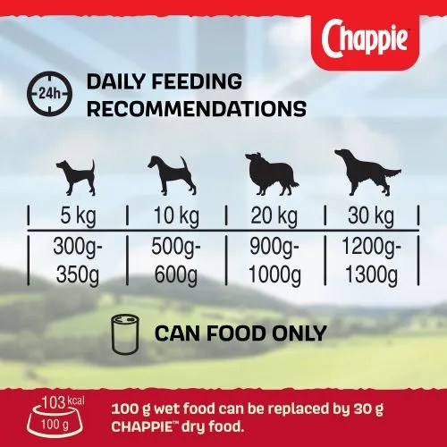 Chappie Adult Original Wet Dog Food Can 12 x 412g