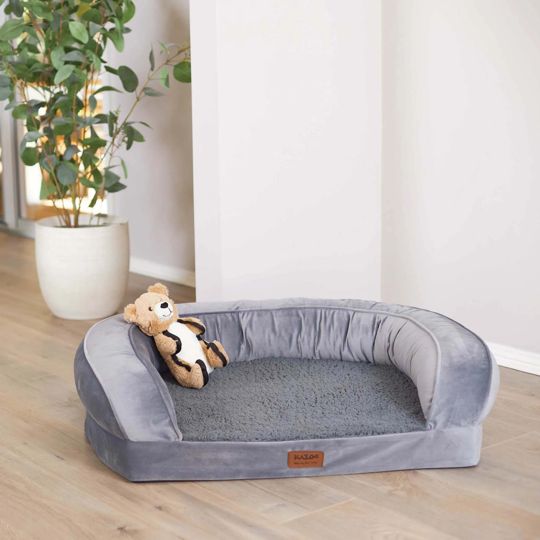 Cosy Nook Dog Bed - Satin Grey