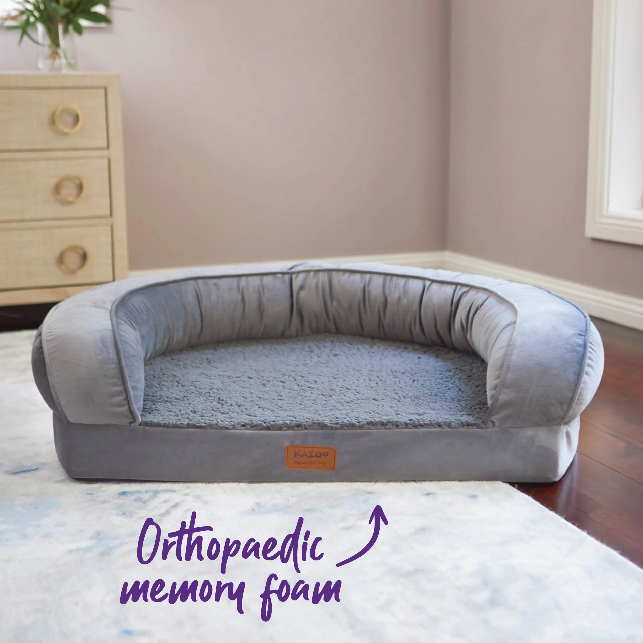 Cosy Nook Dog Bed - Satin Grey