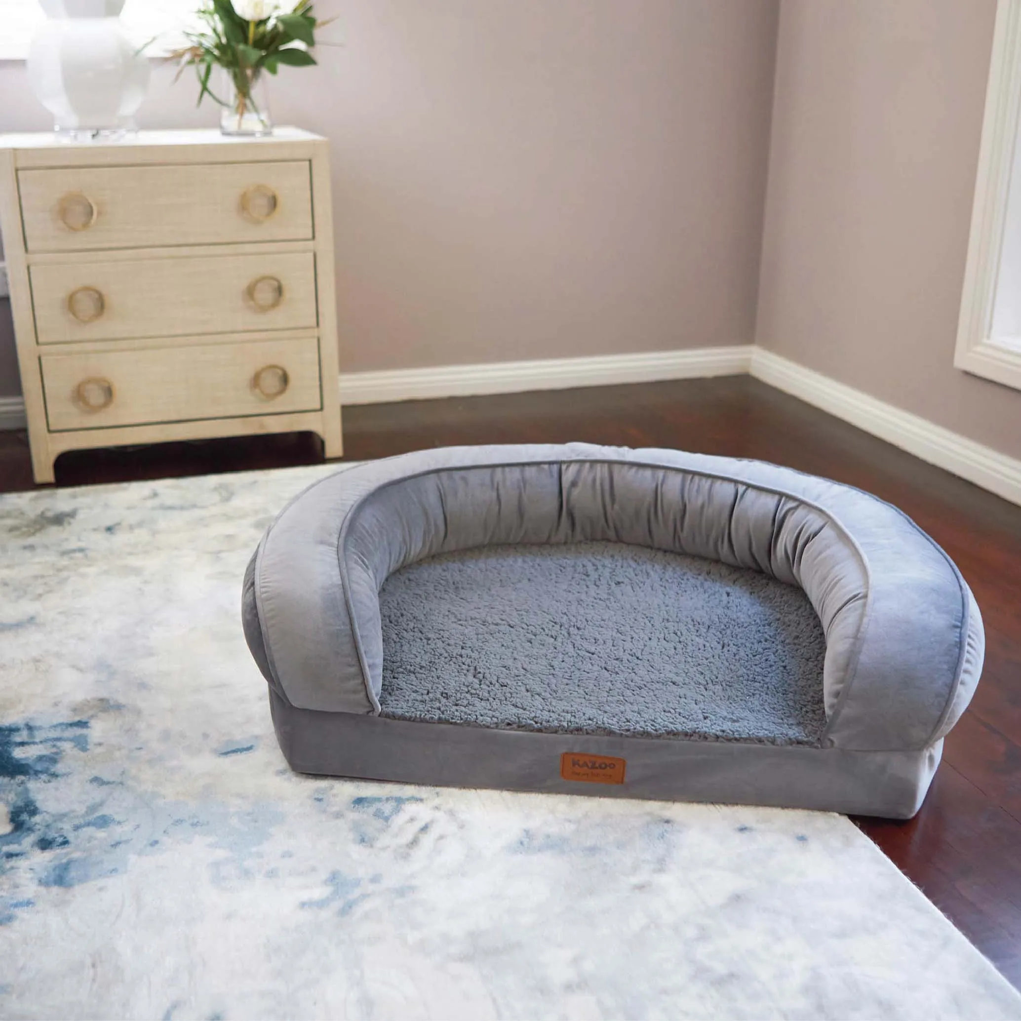Cosy Nook Dog Bed - Satin Grey
