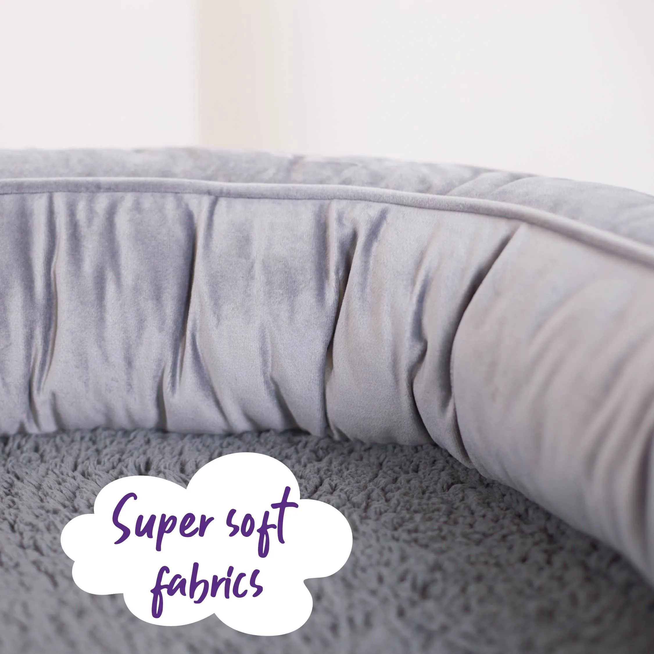 Cosy Nook Dog Bed - Satin Grey