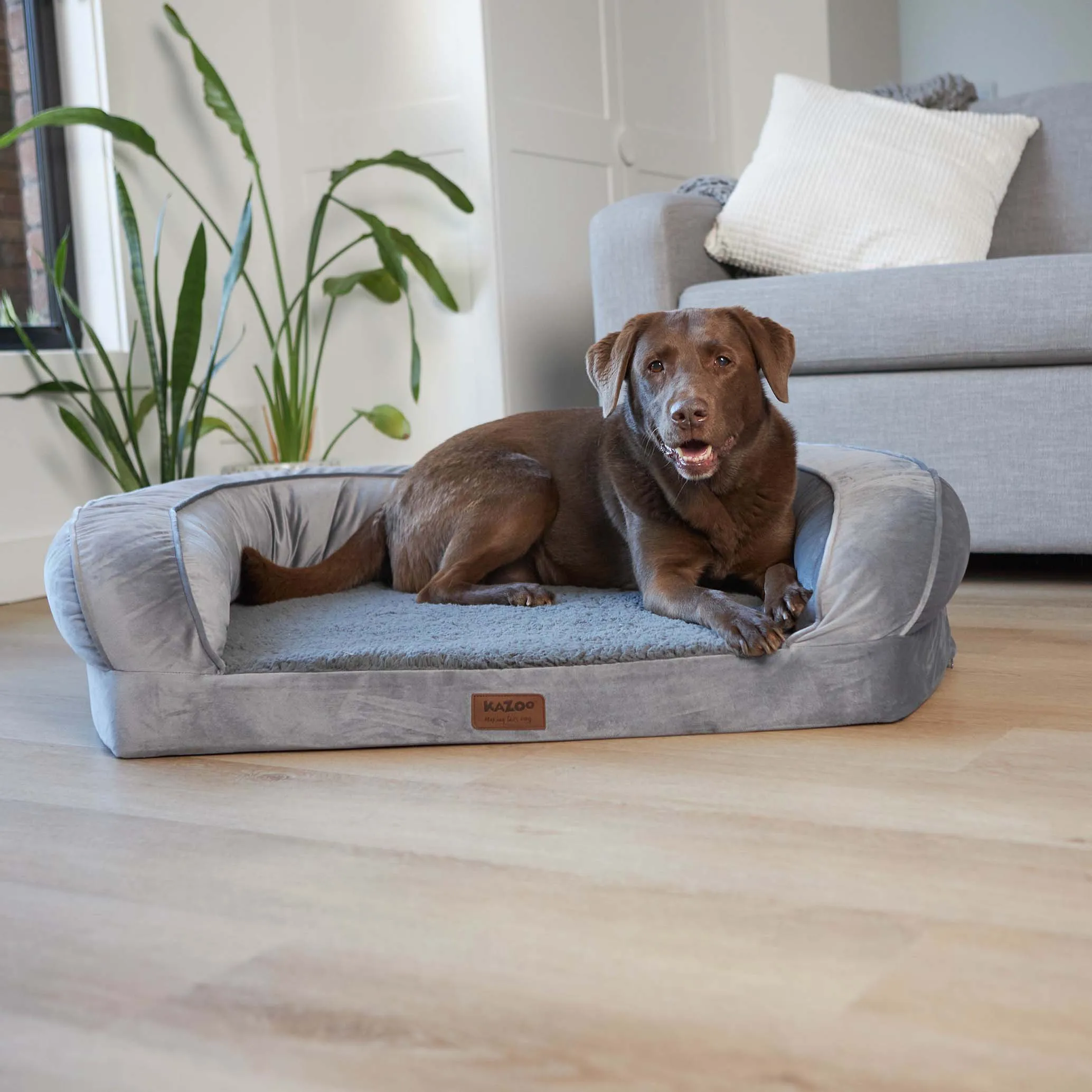 Cosy Nook Dog Bed - Satin Grey