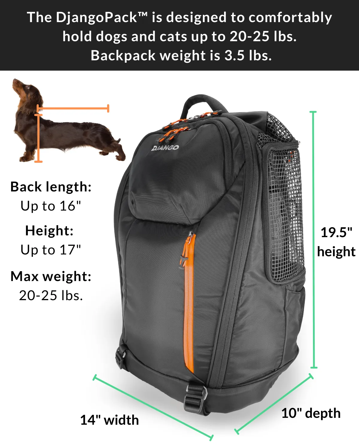 DjangoPack™ Dog Carrier Backpack