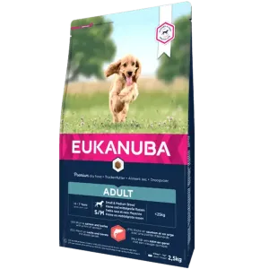 Eukanuba Adult Dog Small & Medium Dog Breed SALMON & BARLEY WITH A HINT OF SPINACH