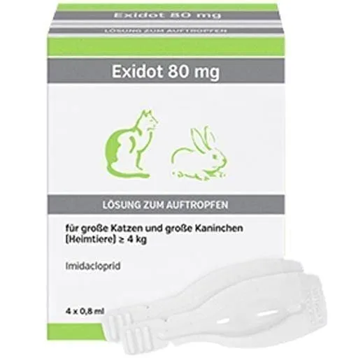 EXIDOT 80 mg solution for application for canine / cat over 4 kg 4X0.8 ml