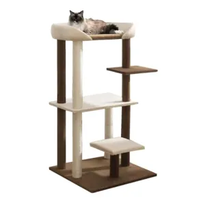 Extra Large Modern Cat Tree Tower for Large Cat Maine Coon with 5 Levels and Big Cat Couch Sofa Platform Perch Bed