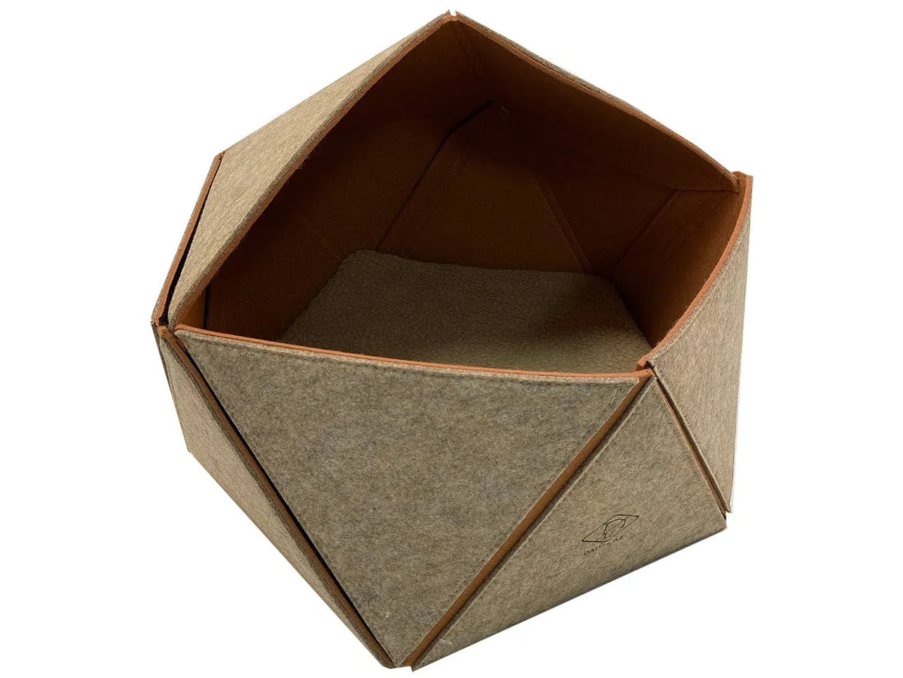 Felt cat house Logan 51x51x41cm sand-brown
