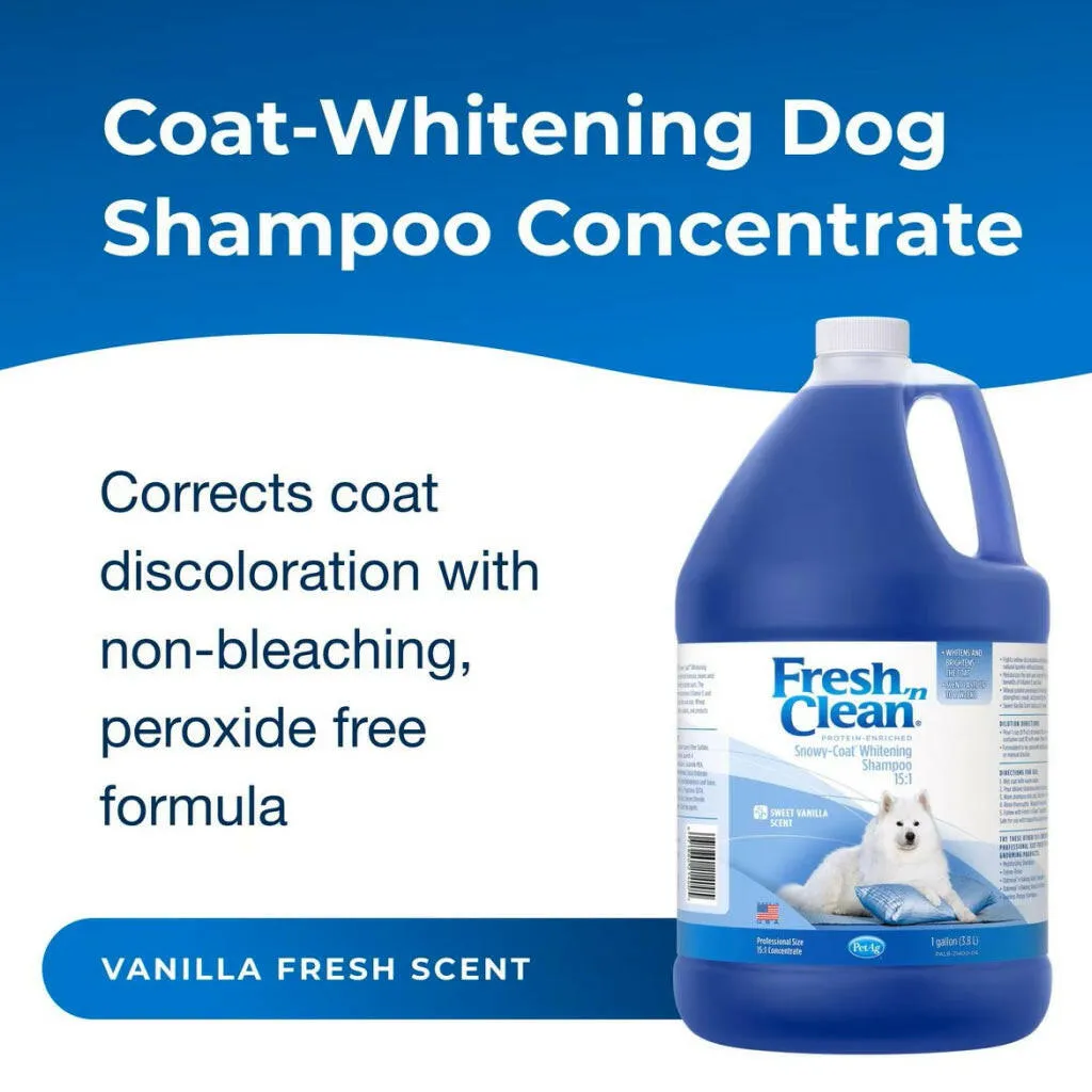 Fresh 'n Clean Concentrated Snowy-Coat Whitening Shampoo for Dogs (Gallon)