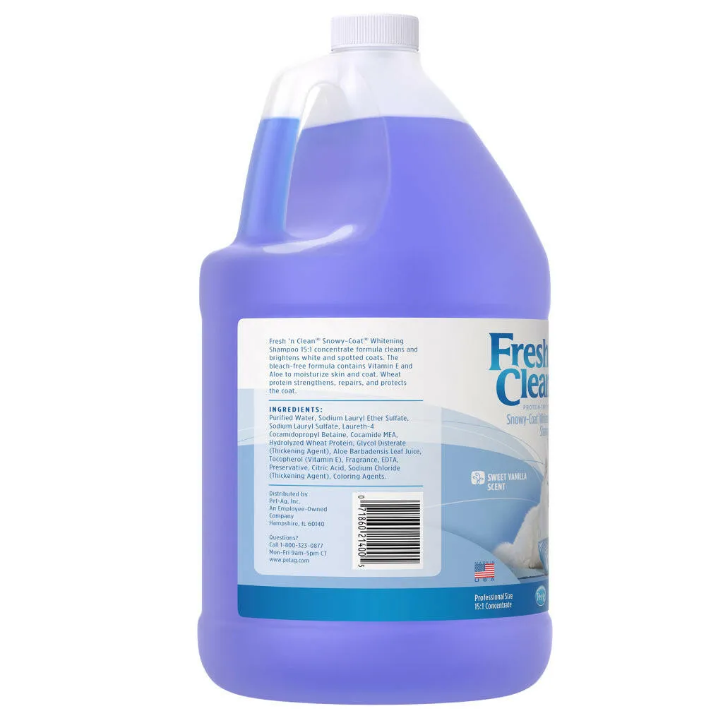 Fresh 'n Clean Concentrated Snowy-Coat Whitening Shampoo for Dogs (Gallon)