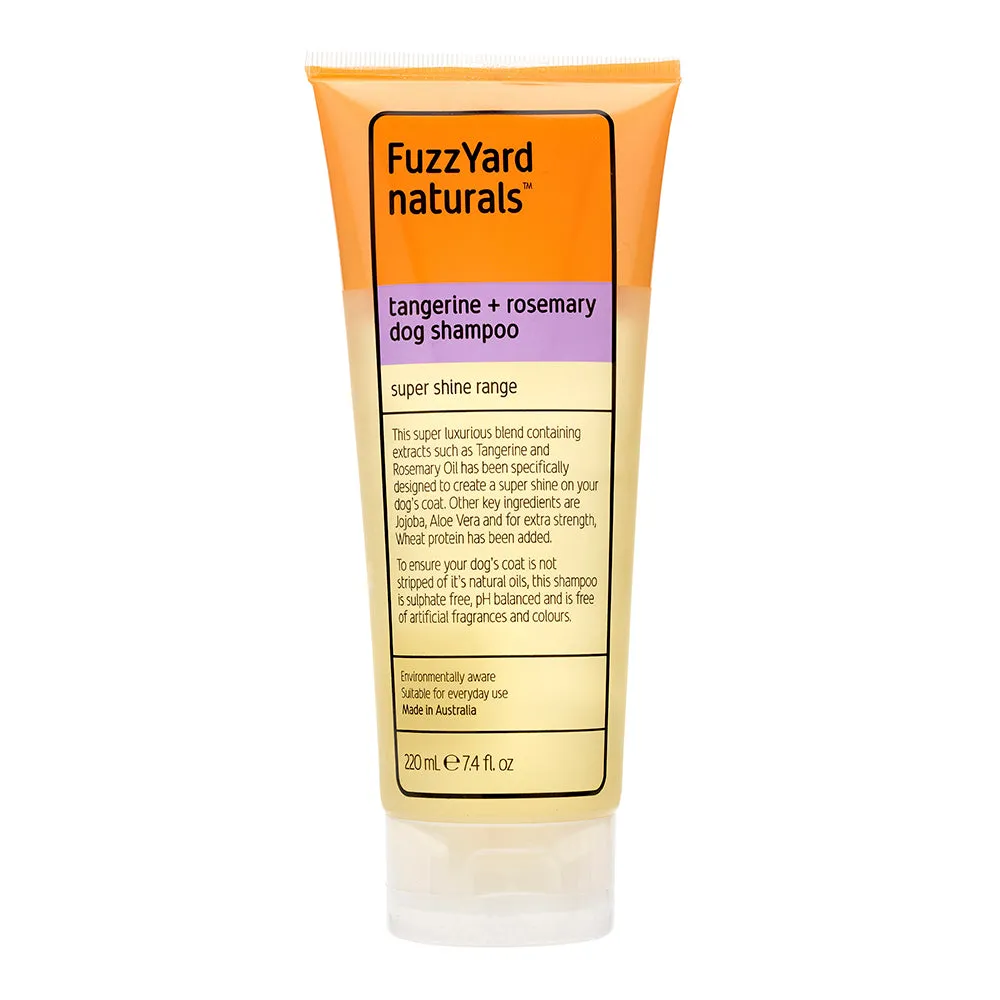 Fuzzyard Dog Naturals Tangerine   Rosemary Shampoo 220ml