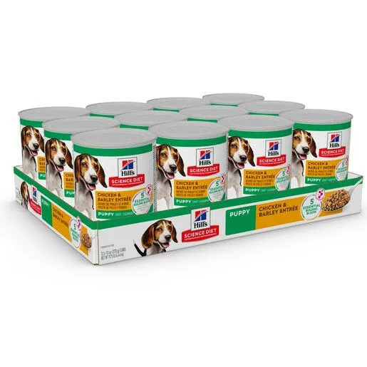 Hill's Science Diet Puppy Chicken & Barley Entrée Canned Dog Food (13.1 oz x 12 cans)