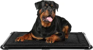 Hombys Chew Proof Dog Crate Bed with Aluminum Frame Edge, Armored Padded Mat Indestructible & Durable for Aggressive Chewers & Crazy Diggers, Tough Dog Bed Waterproof & Washable - 27 x 41