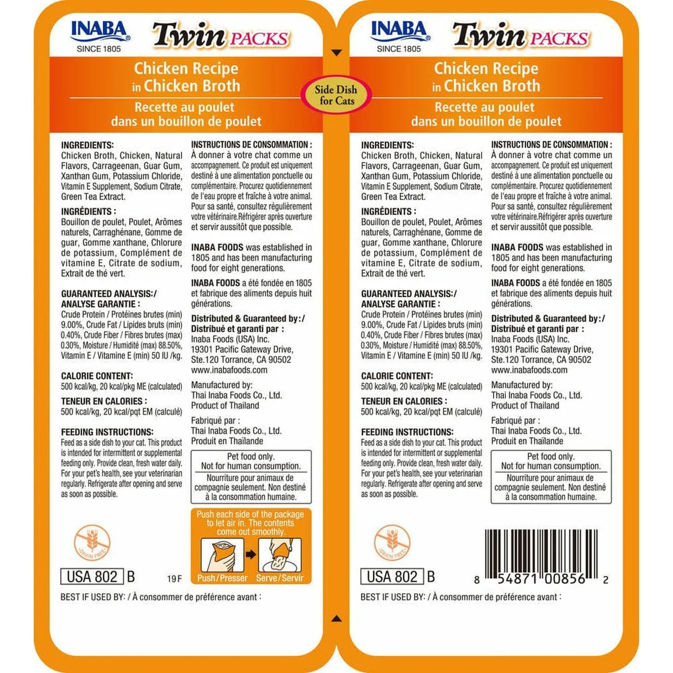 INABA Twin Packs Chicken Recipe in Chicken Broth 40gx2