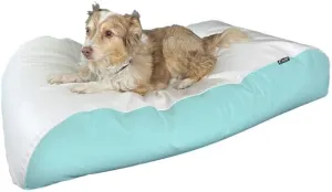 Indoor/Outdoor Waterproof Dog Bed (Multiple Sizes and Colors) (White/White, Large)