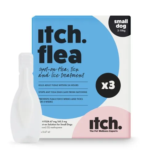 Itch Flea Small Dog Spot-on Flea & Tick Treatment (2-10kg) 3 pipettes