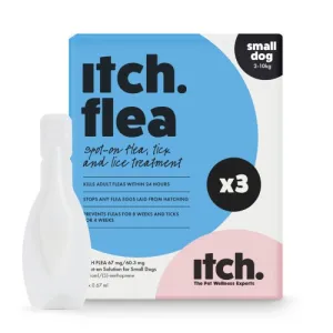 Itch Flea Small Dog Spot-on Flea & Tick Treatment (2-10kg) 3 pipettes
