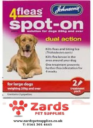 Johnson's 4Fleas Spot On Dual Action for Large Dogs