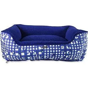 Kate Spade New York | Navy Daisy Gingham - Dog Bed
