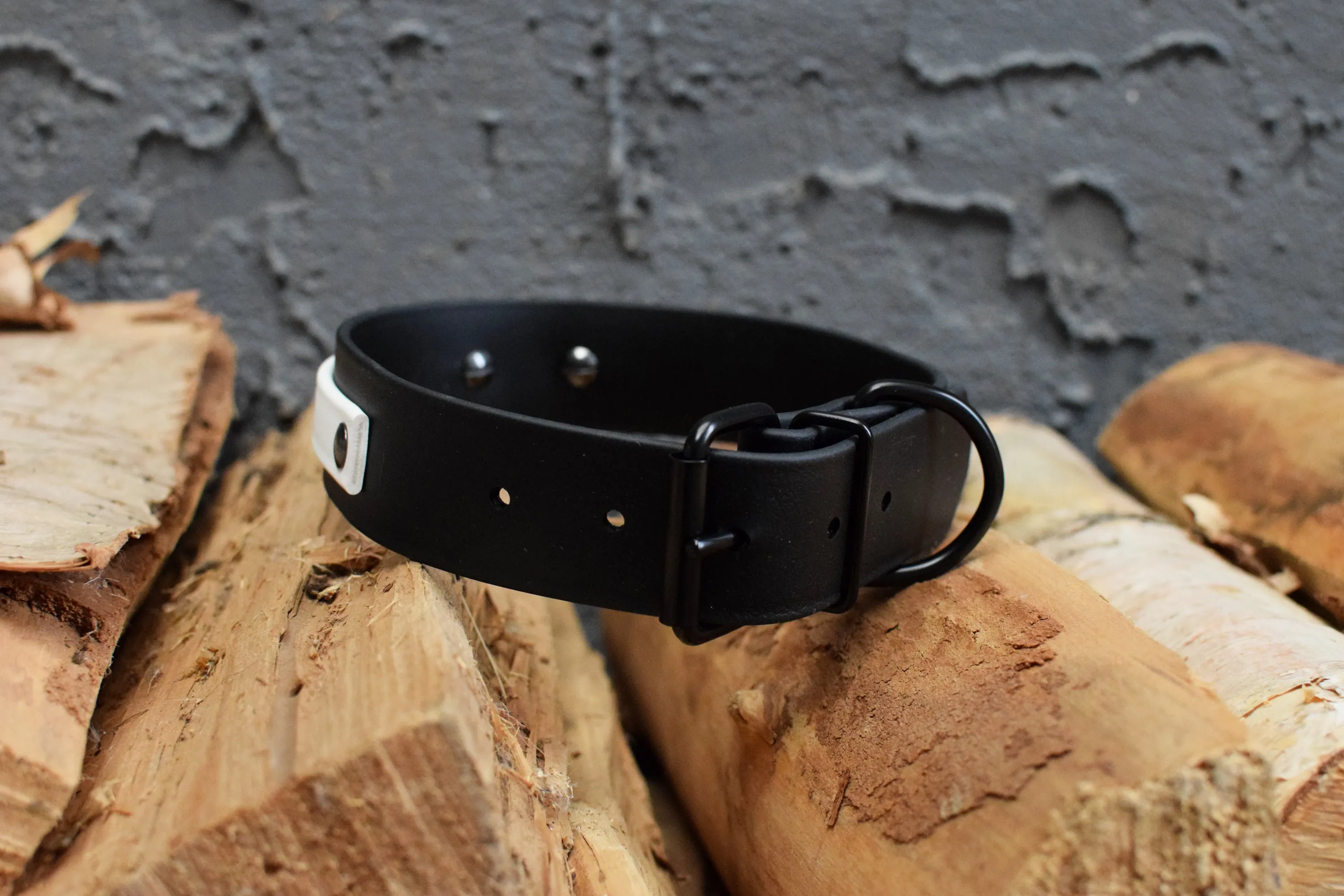 LUCI COLLECTION - Black & White Biothane Dog Collar