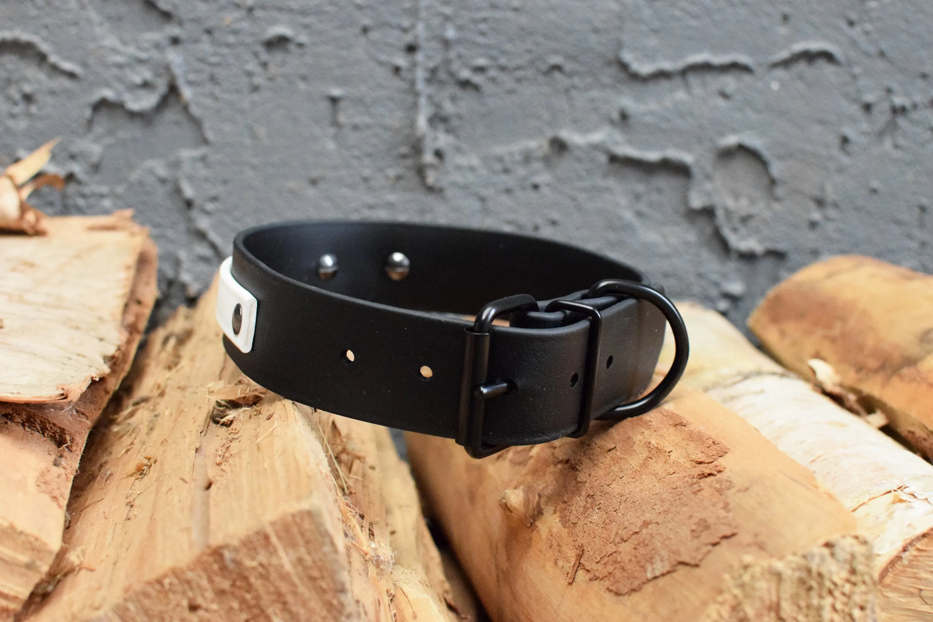 LUCI COLLECTION - Black & White Biothane Dog Collar