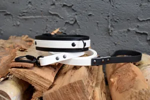 LUCI COLLECTION - Black & White Biothane Dog Collar