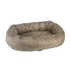 MicroCord Donut Bolstered Dog Bed — Wheat