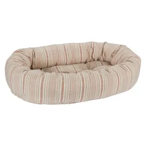 MicroLinen Donut Bolster Dog Bed — Sanibel Stripe