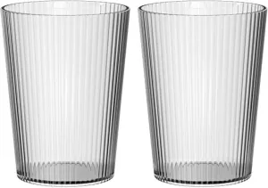 Nipogear Transparently PET Water GlassesWater Glasses Set of 2,Stackable Glasses,Toothbrush Cup,Bathroom AccessoriesCan Be Placed in The Dishwasher for Cleaning (Transparent,2pcs)
