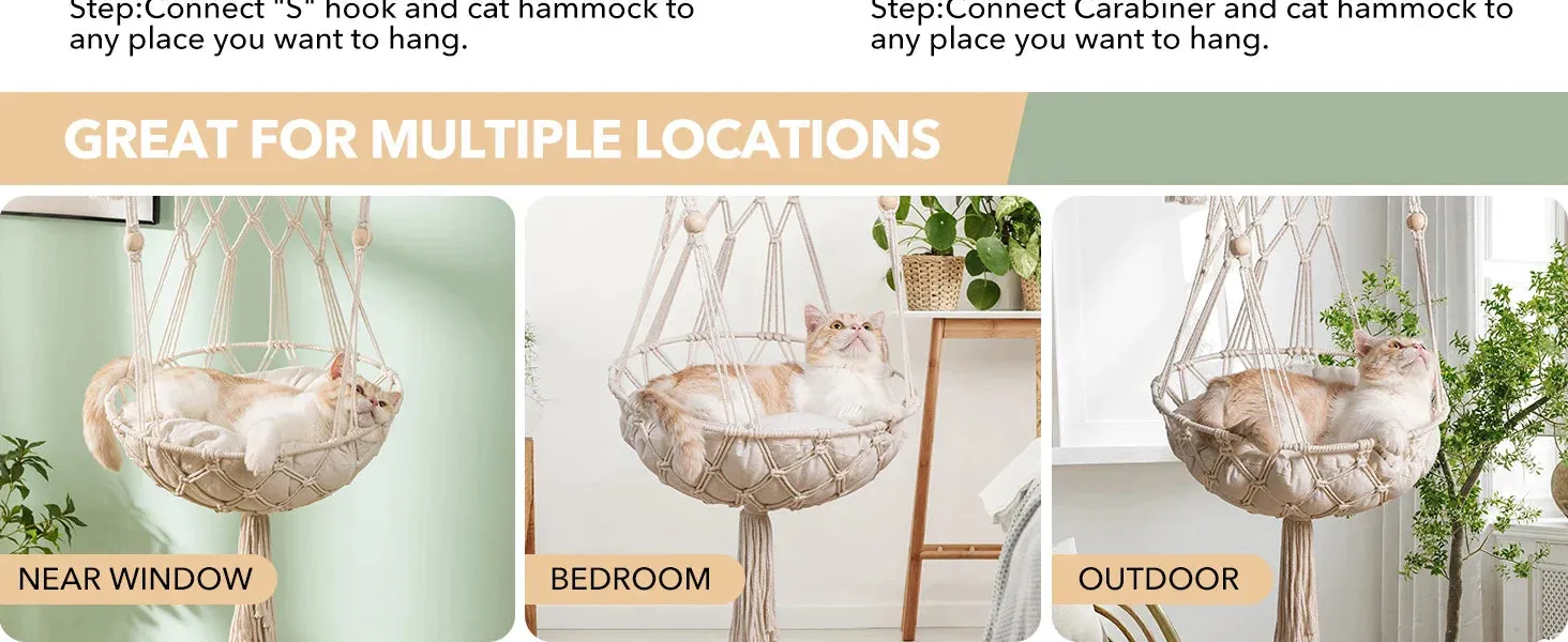 Pat and Pet Emporium | Pet Beds | Cat Bed Hanging Hammock