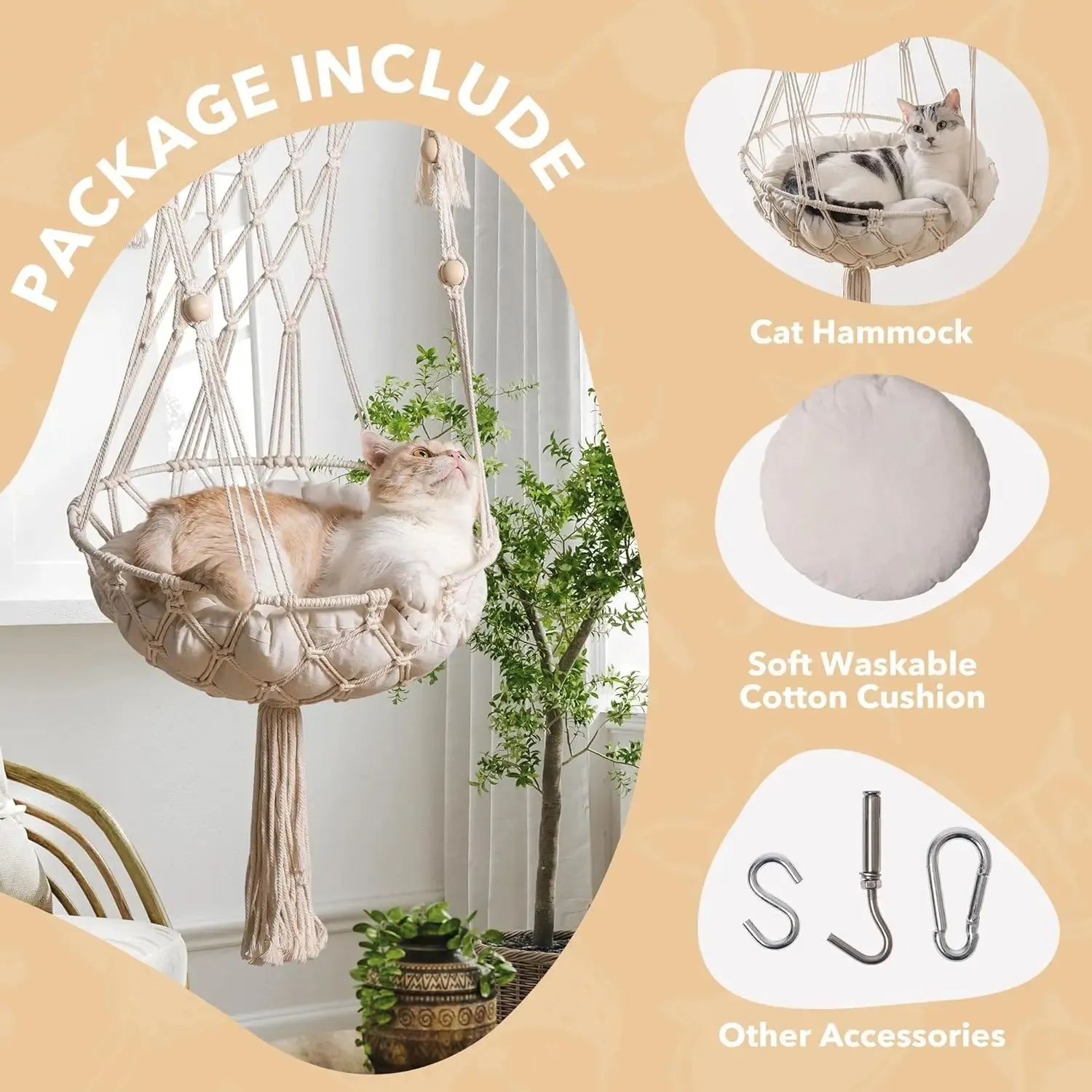 Pat and Pet Emporium | Pet Beds | Cat Bed Hanging Hammock