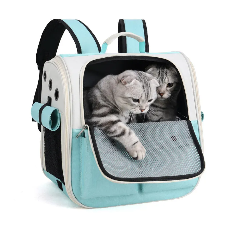 Pawfey Deluxe Pet Carrier for Cats and Small Dogs