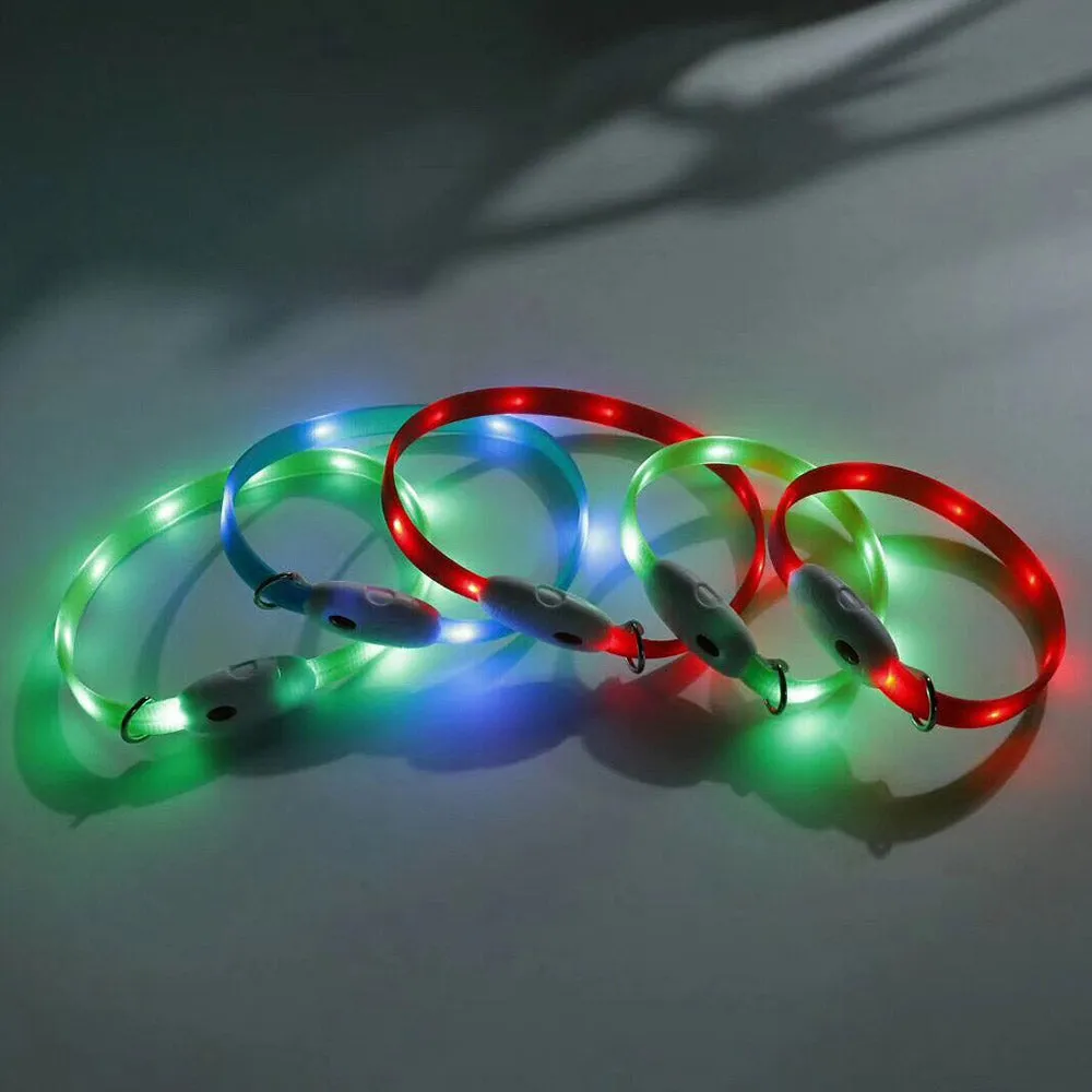 PAWS ASIA Manufacturer High Quality Night Outdoor Activity Bling Dog Charm Collar