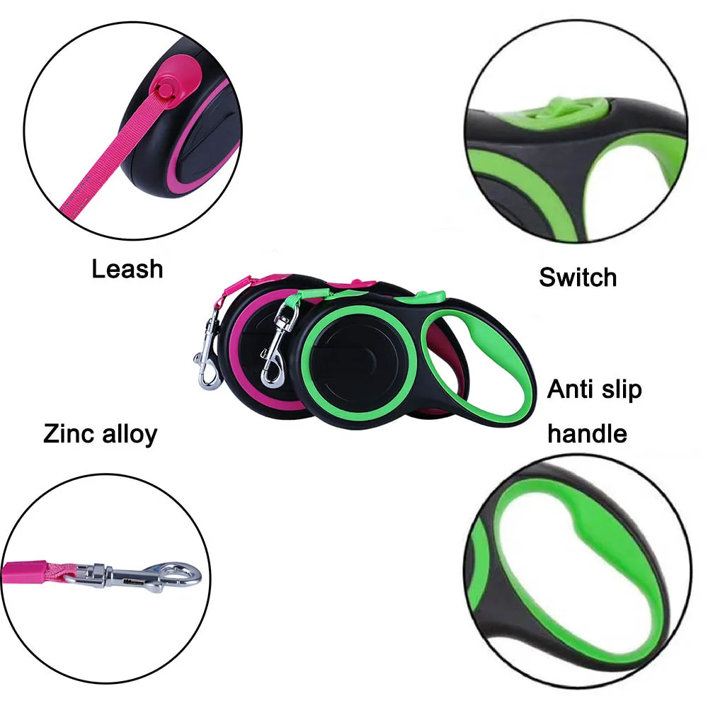 PAWS ASIA Wholesale Custom Best Selling New Nylon Luxury Long Automatic Retractable Dog Leash