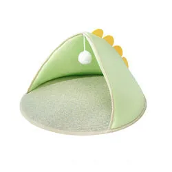 PAWS ASIA Wholesale Summer Rattan Cute Funny Semi Enclosed Comfy Washable Cat Bed