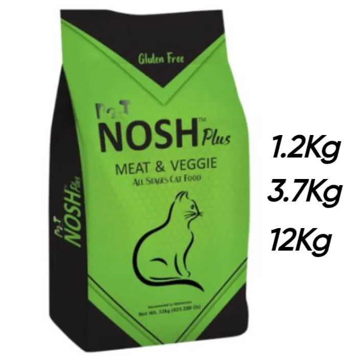 Pet Nosh PLUS Adult Cat Food | Meat & Veggie Blend for Balanced Nutrition - 1.2Kg