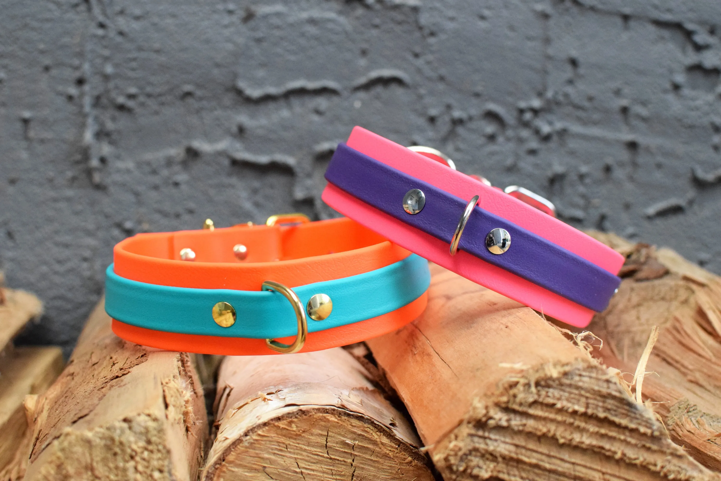 PREMADE COLLECTION - Hot Pink & Purple Biothane Dog Collar
