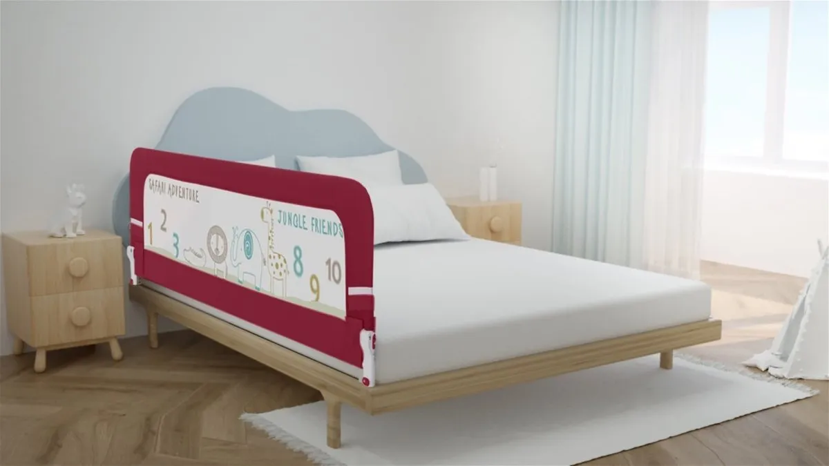 R for Rabbit Safeguard Bed Rails Single Side of Bed- Red