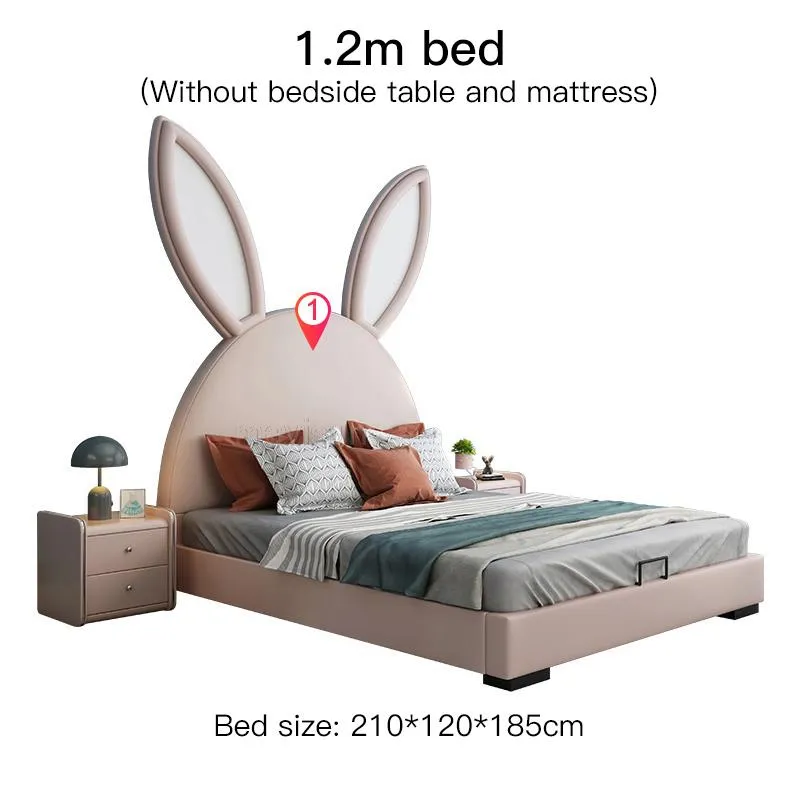 Rabbit Children's Bed Simple Style Solid Wood Bedroom Bed