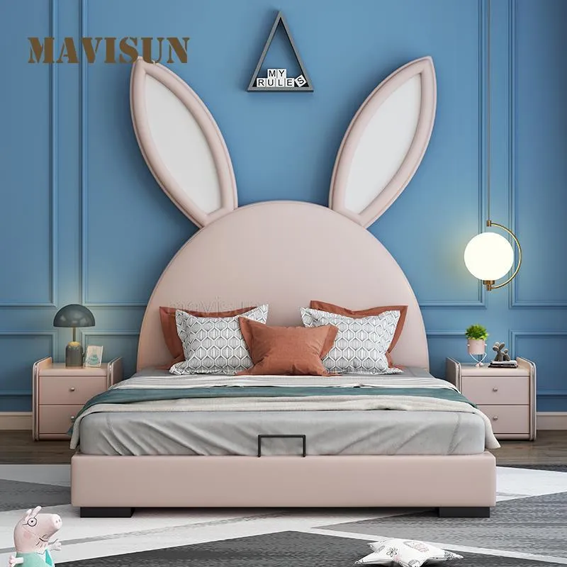 Rabbit Children's Bed Simple Style Solid Wood Bedroom Bed
