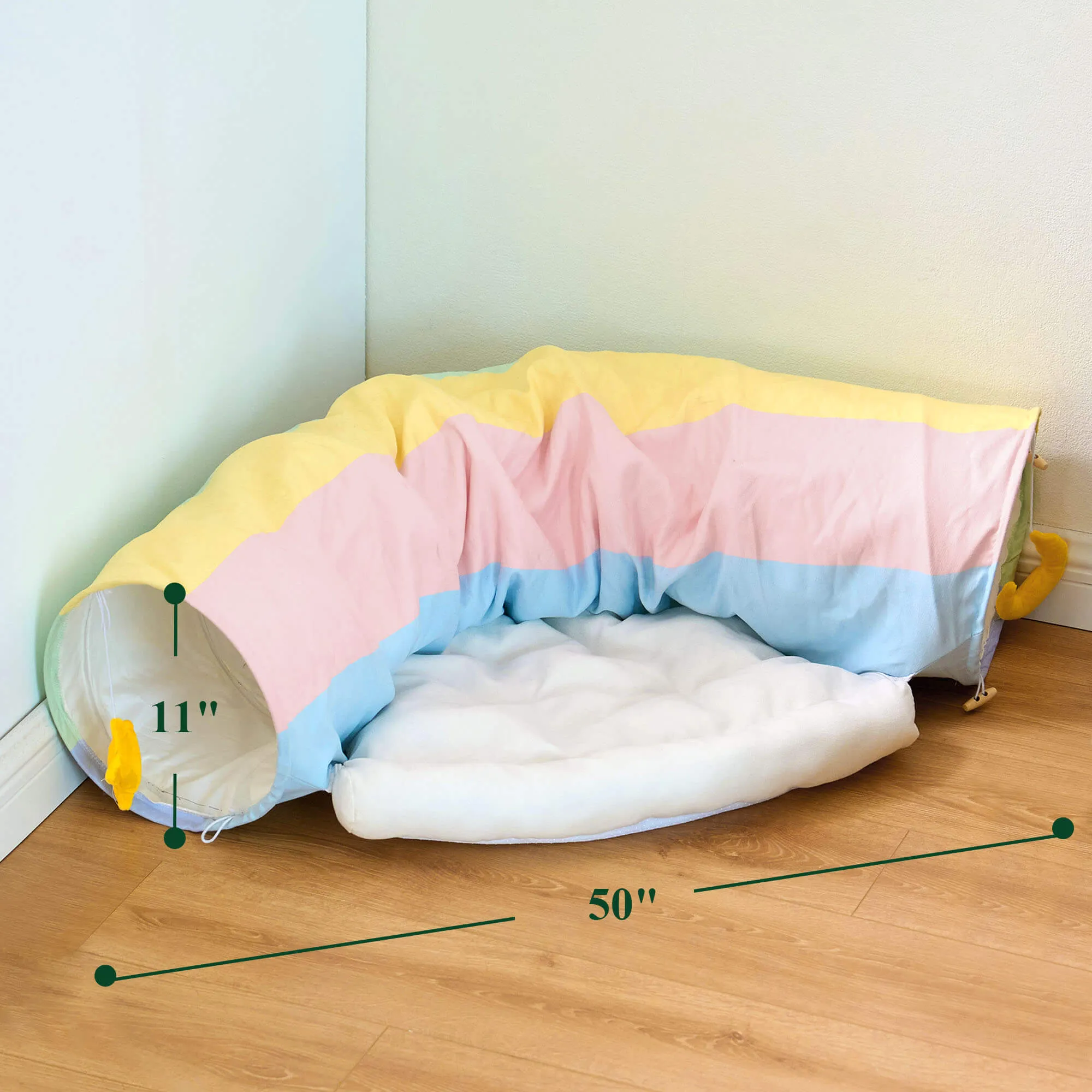 Rainbow Tunnel Cat Bed