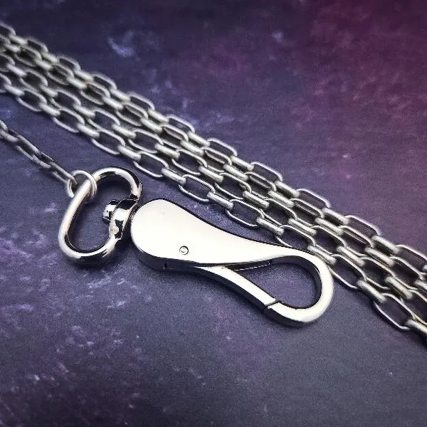 READY TO SHIP, PET LEASH for Submissive, Sterling Silver, Red Leather and Lapis, One of A Kind